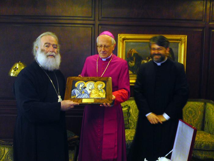 Πατριαρχική Καθέδρα - Επίσκεψη του Σεβ.Ρ/Καθολικού Αρχιεπισκόπου Fvosinove της Ιταλίας κ.Αμβροσίου Spreafico, Προέδρου του Πανεπιστημίου Urbaniana της Ρώμης στην Α.Θ.Μ.