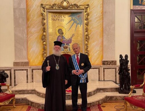 AWARDING OF MEDAL TO THE OUTGOING AMBASSADOR OF GREECE TO EGYPT FROM THE PATRIARCH OF ALEXANDRIA