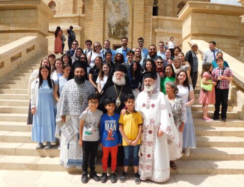 A GROUP OF YOUNG PEOPLE FROM THE USA VISIT THE PATRIARCH OF ALEXANDRIA